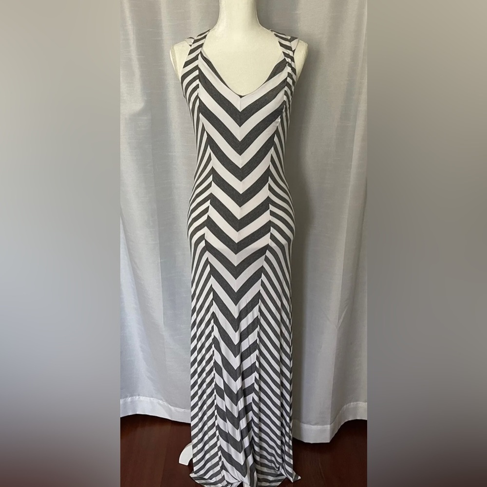 Bebe striped maxi dress size small